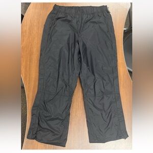 Columbia Omni-Tech Rain Pants Mens X-Large Black Nylon Overpants Hiking Straight